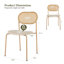 45cm H Linen Upholstered Stacking Side Chair