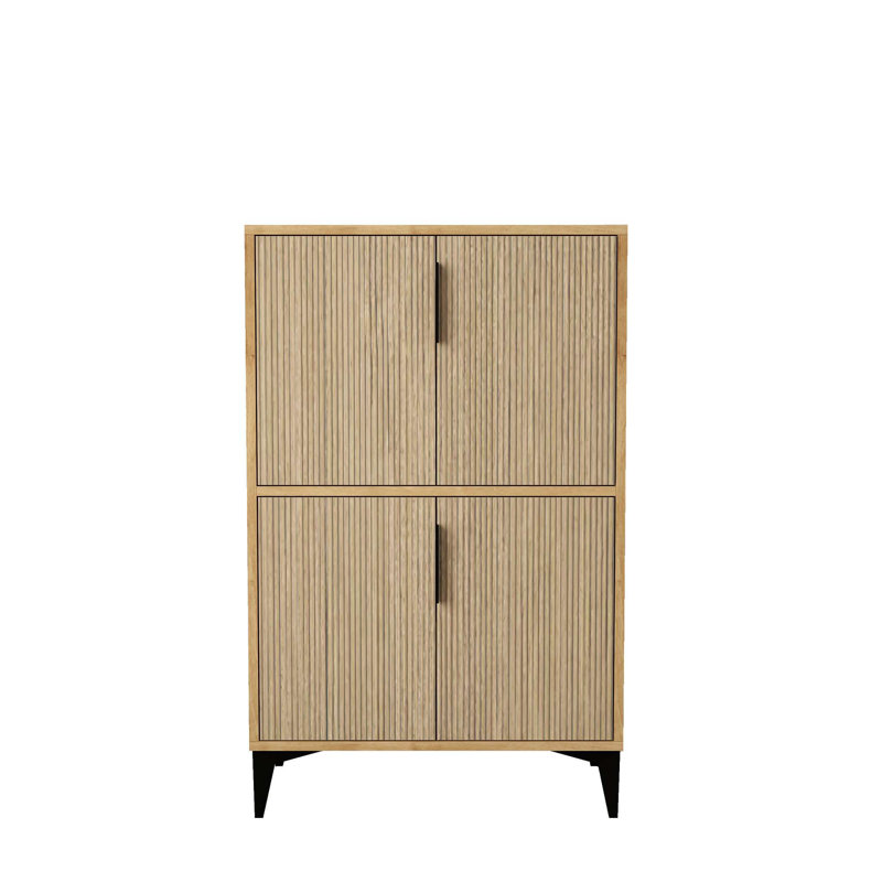 Armoire de bar ou de cuisine Mid-Century moderne avec rangement