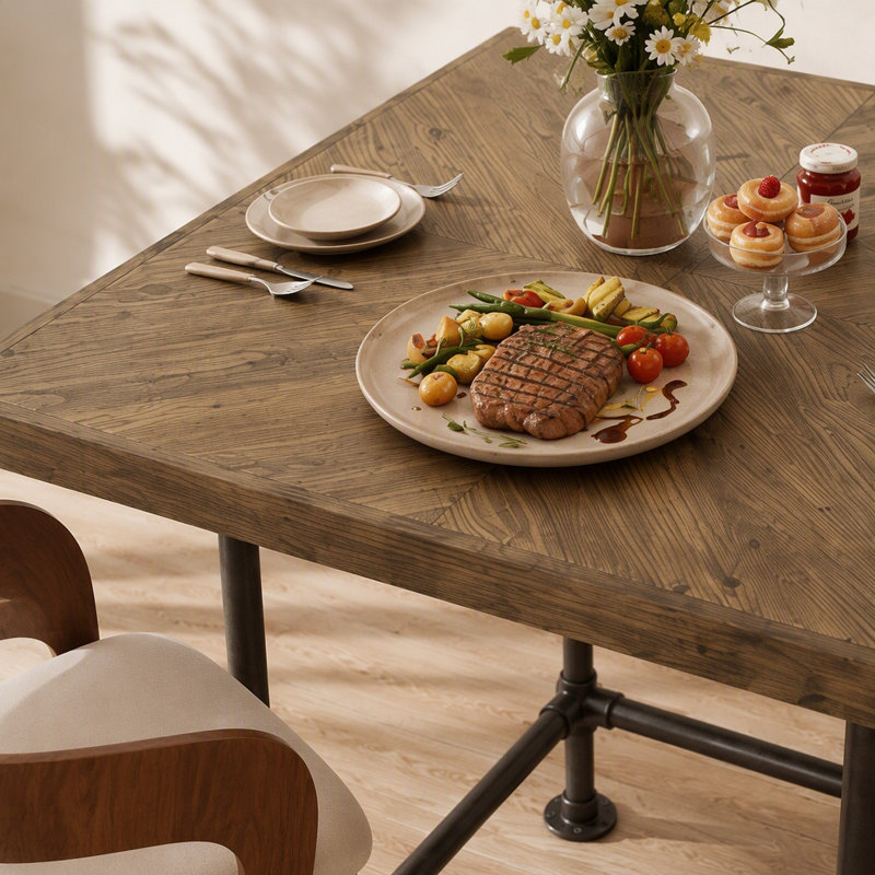 Table bistro 35,4 po, comptoir à café avec plateau en bois et plateau en bois