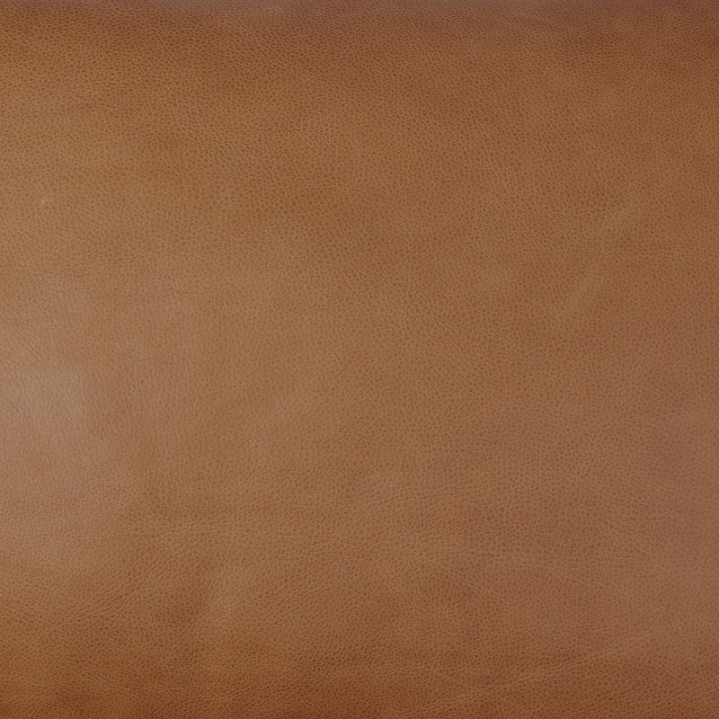 Huger 76'' Top Grain Leather Sofa, Palmero Cognac Genuine Leather, Almond Beech