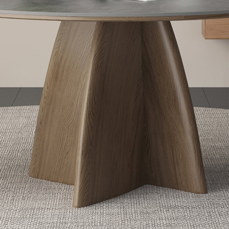 Ensemble de table de salle à manger en bois massif gris fritté gris, H 29,53 po x L 47,24 po x l 47,24 po