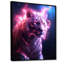 Tigre de rose éclairant sur toile-909140249-909140248