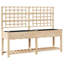 Garden Planter with Shelf Solid Fir Wood Outdoor Rectangular Box-398337850-398337848