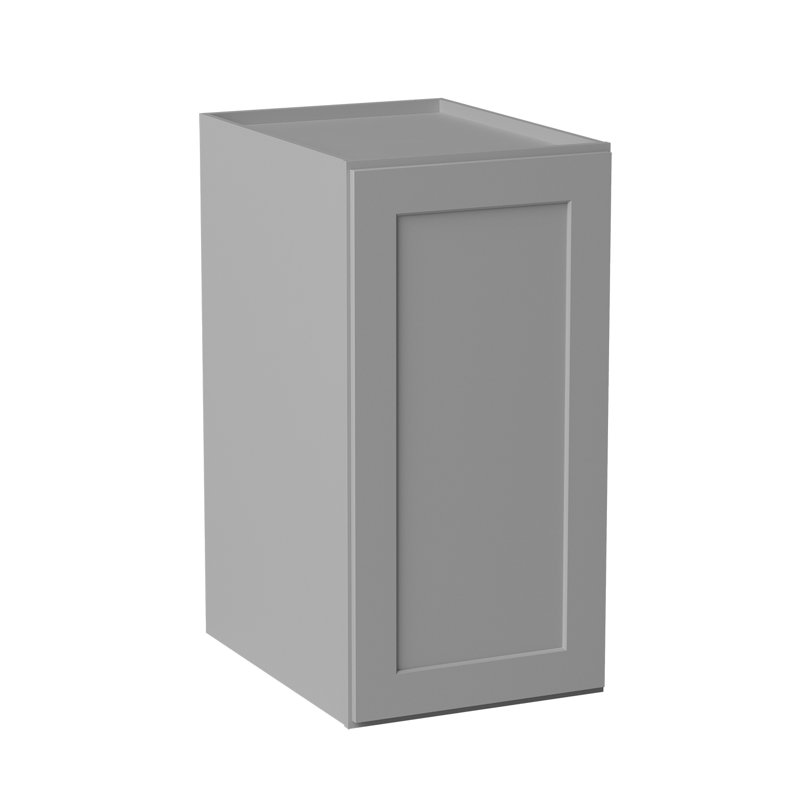 Armoire de cuisine en bois massif prête à assembler, Gris, 36", 18"