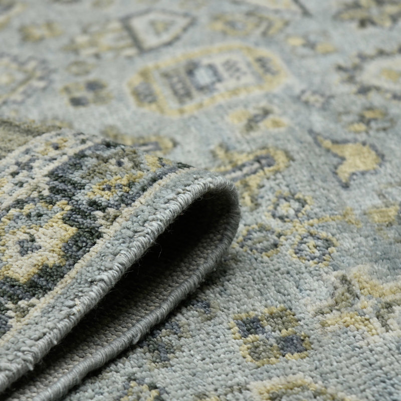 Divine Hand Knotted Wool Area Rug, Rectangle 10' x 14'
