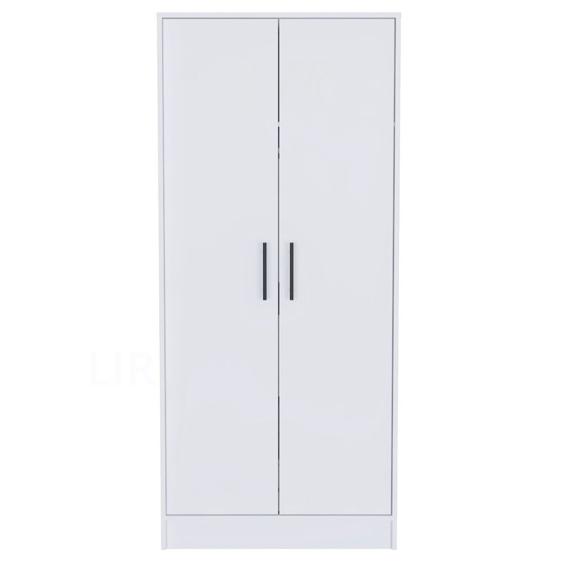 Ambery 180 Armoire, Two Shelves, Double Door, Metal Rod, One Drawer