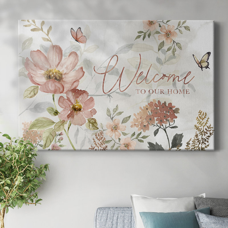 Summers Welcome - Toile tendue avec châssis, H 24 po x l 36 po