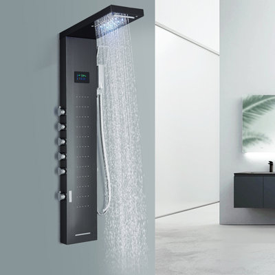 Panneau de douche 44,8 po avec pomme de douche fixe