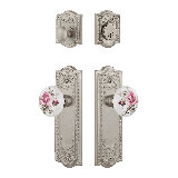 Nostalgic Warehouse Meadows Entry Set with White Rose Porcelain Knob