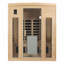 Sauna intérieur en pruche à faible champ électromagnétique pour 3 personnes avec porte en verre chauffante