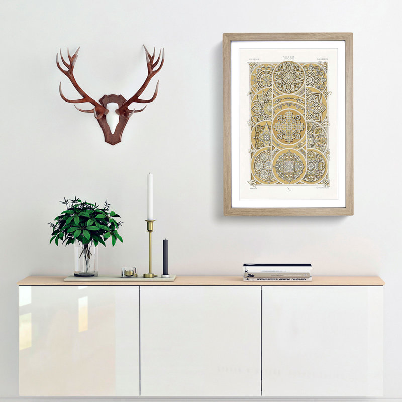 Russian Pattern by Albert Racinet - Framed Print, Oak, 76cm H x 50cm W x 2cm D