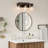 3 Light Dimmable Bathroom Vanity Lights, Moisture-Resistant Solid Wood & Black Metal, Clear Glass Shades, Industrial Style-415675455