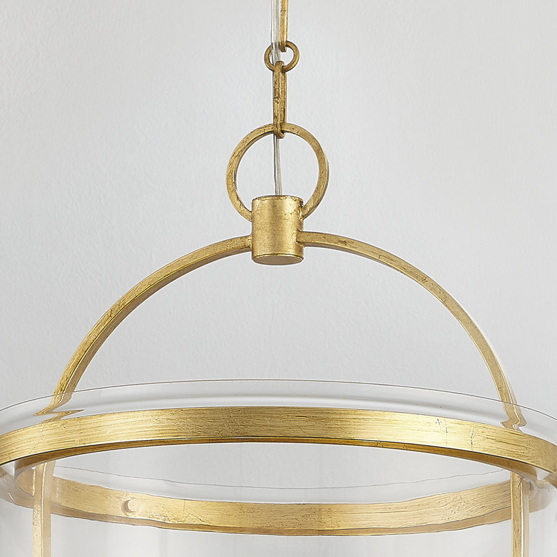 MALLOY 4 LIGHT LANTERN, Vintage Gold Leaf