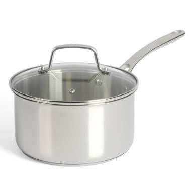 KitchenAid 2qt Stainless Steel Saucepan with Measuring Marks Light Silver