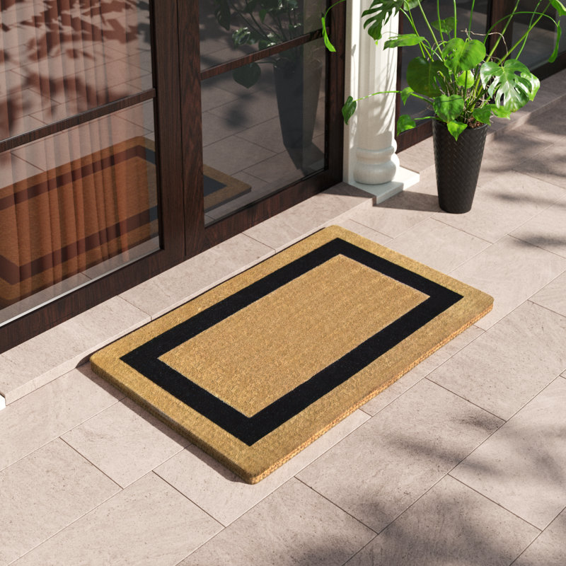 Jewell Doormat, 2'6" x 4', Black