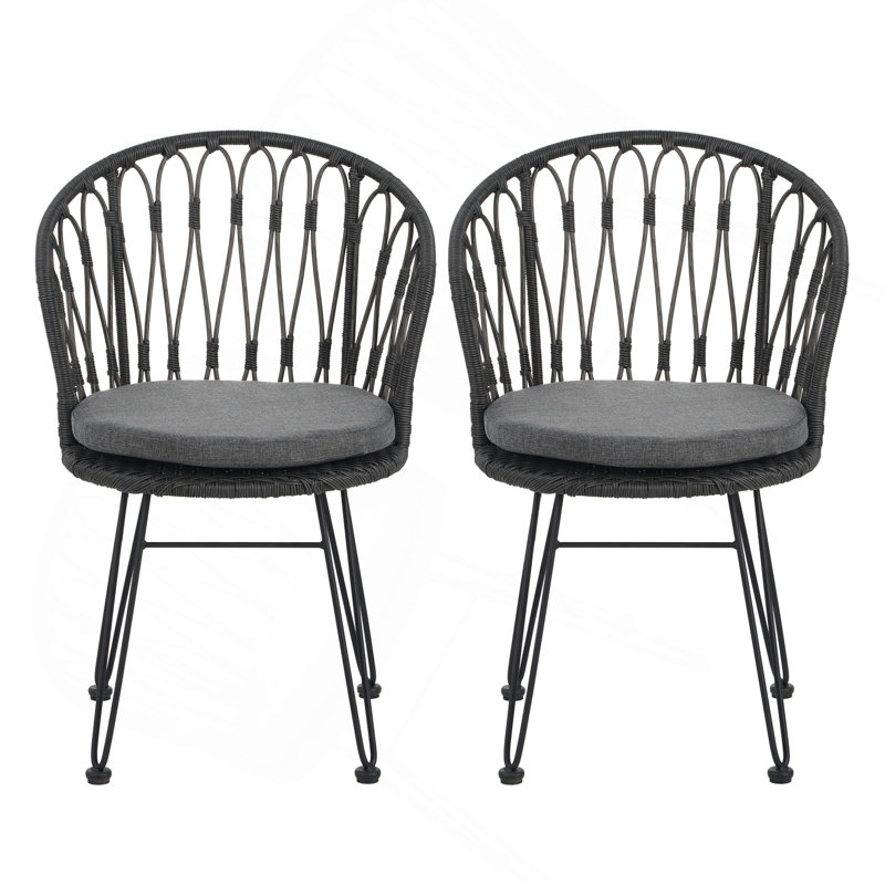 TAVON CHAIR, 2PCS avec 2 coussins, gris