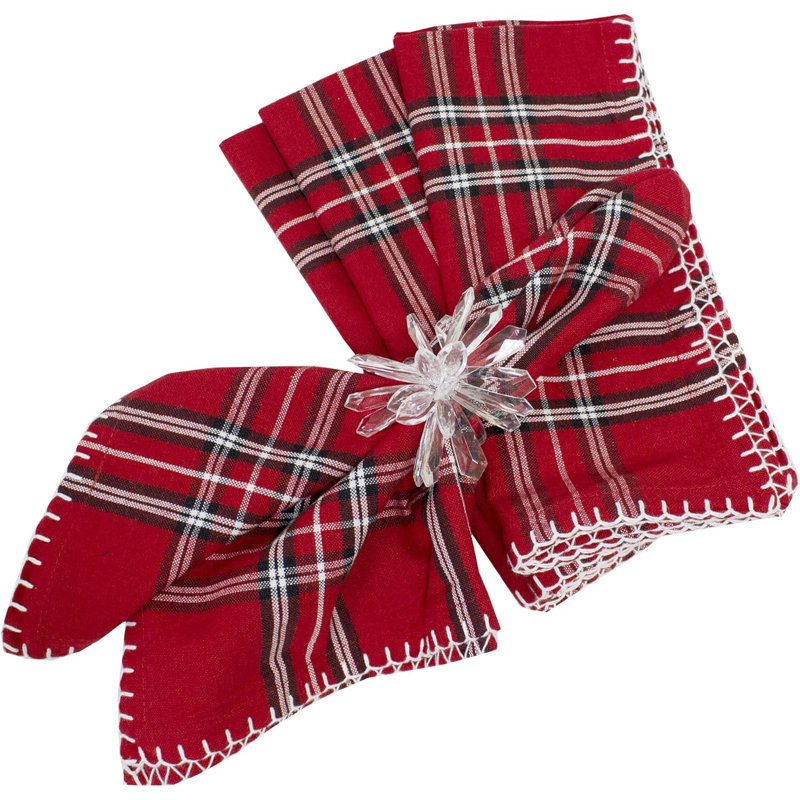 Ensemble de 4 serviettes de table Red