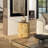 Dominie  Accent Pillar Side Table, Warm Natural Brown Burl Wood-633220485