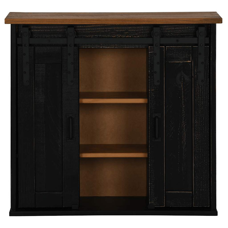 Solid Wood Rectangle Accent Cabinet