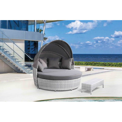 Carrasco 62.2'' Wicker Outdoor Patio Daybed