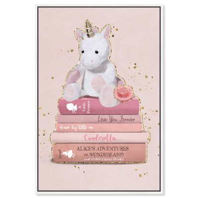 " Fantasy And Sci-Fi Unicorn Plush And Books, Glam Pink "