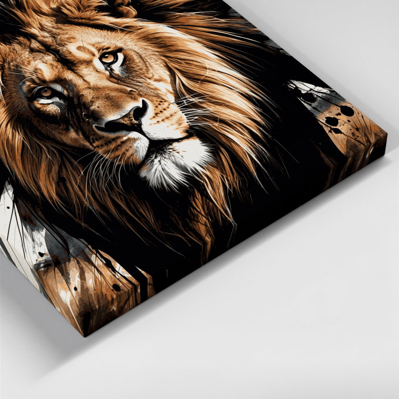 «Big Cats Congo Lion», art mural sur toile, H 8 po x l 8 po