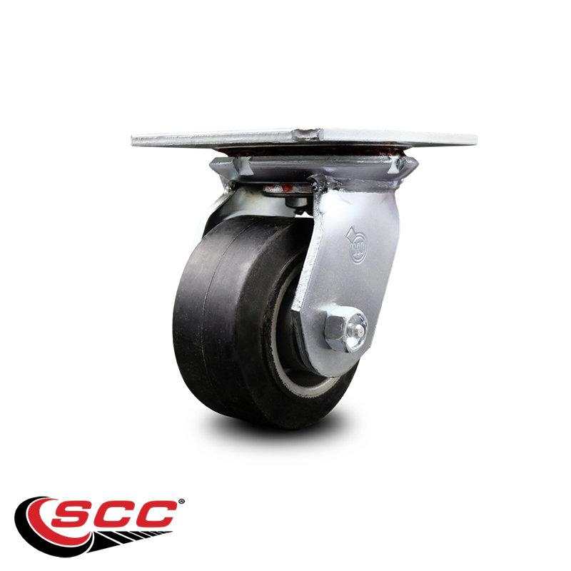 Rubber on Aluminum Caster