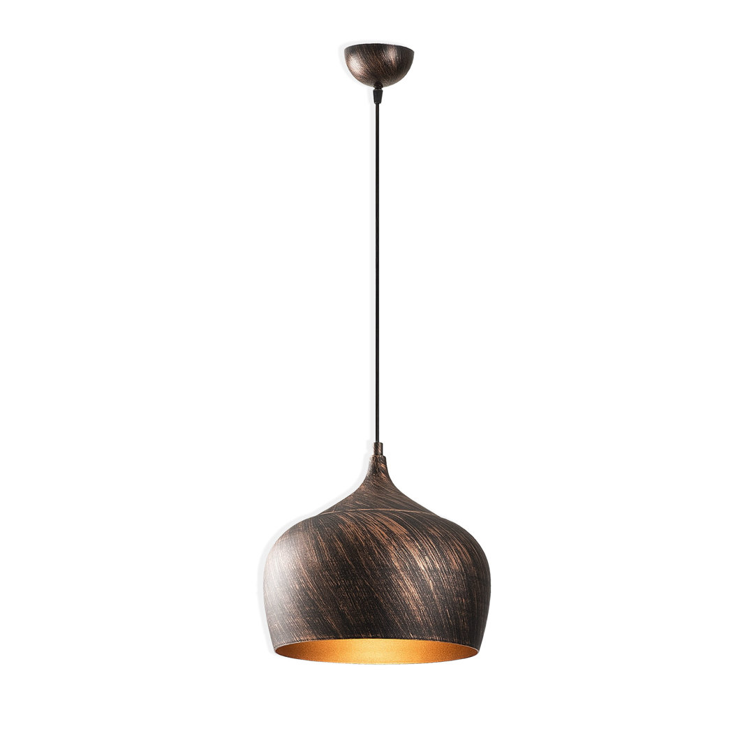 Modern Chandelier with Adjustable Height, Copper & Gold Finish, 11.0 in Diameter x 49.2 in Height | Metal Body, E27 Socket (Max 40W), Includes Setup Instructions | Elegant Scandinavian Design for Living Room, Dining Room & Entryway East Urban Home