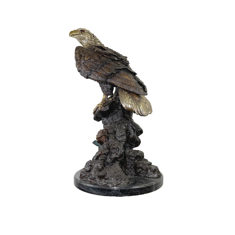 Hand-Forged Bronze Large Eagle Table Sculpture