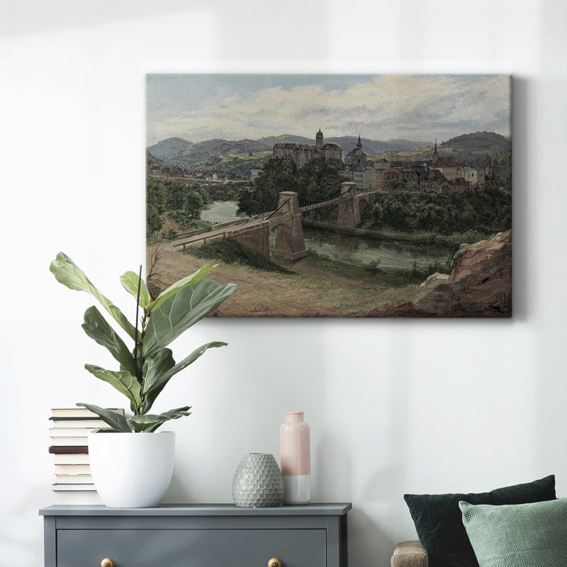 Paysage rétro - CDL, H 41 po x l 61 po x P 1,5 po, Toile tendue
