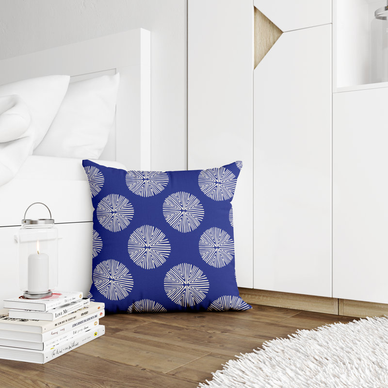 Housse et insert de coussin décoratif en polyester, L 17 po x H 17 po, Bleu marine