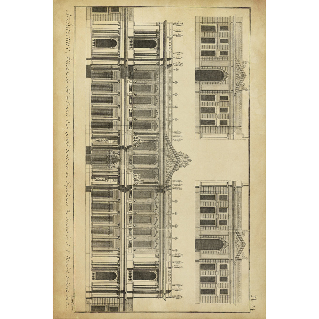 Leinwandbild Elevation Du Grand Hotel von Denis Diderot