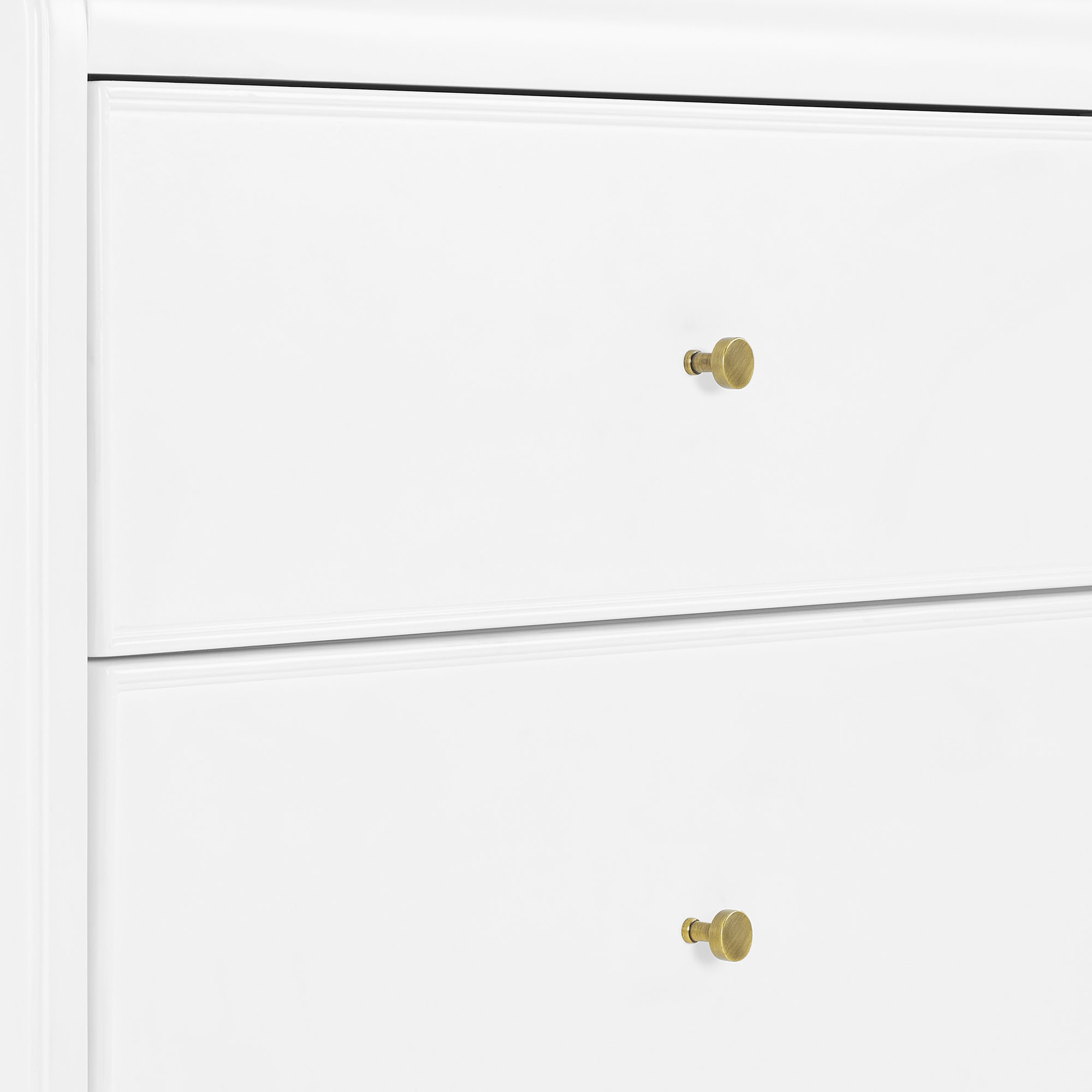 Aspen 6 Drawer Dresser, With Textured Oat, White