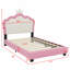Lit princesse rembourré avec tête de lit couronne-1049914436