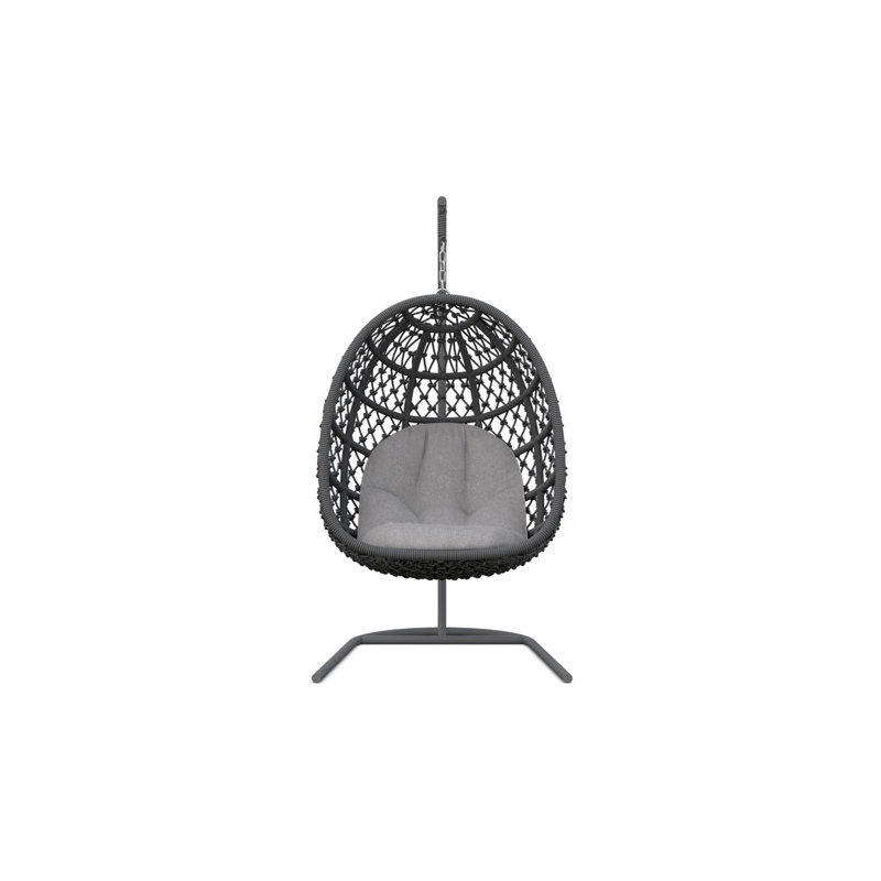 Amelia Egg Chair with Stand, Ash/Charcoal