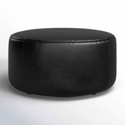 Repose-pieds rond en cuir véritable 37 po Murano