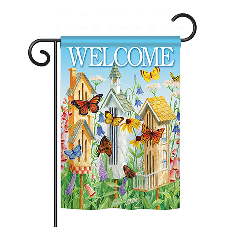 Drapeau de maison en polyester Boolia, H 18,5 po x l 13 po