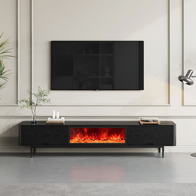 Meuble télé avec foyer électronique intégré