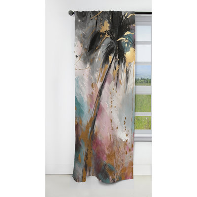 Shelba - Leaves Curtain - Blackout Floral Curtain - 1 Panels