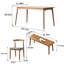Table rectangulaire en bois massif domestique simple