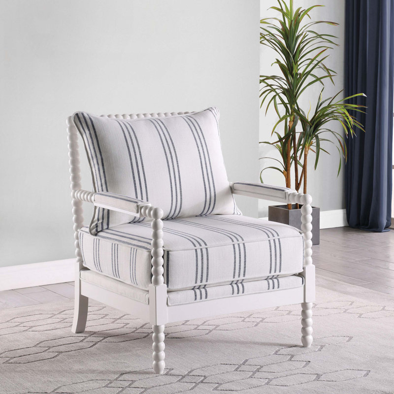 Chaise d'appoint, Blanc / Marine