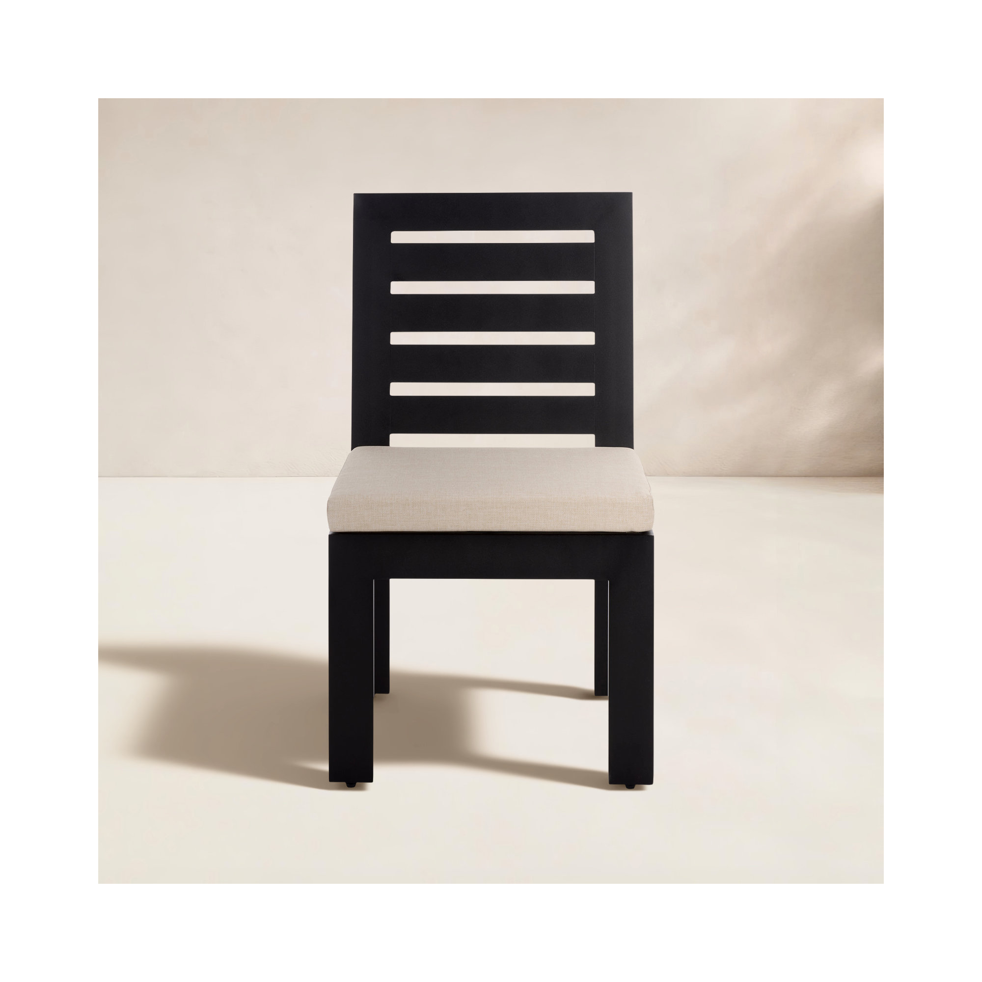 Dwyer Aluminum Outdoor Dining Chairs, Black