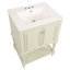 Meuble-lavabo autoportant de 24 po avec lavabo en céramique et tablette ouverte Kaelzor-126677476