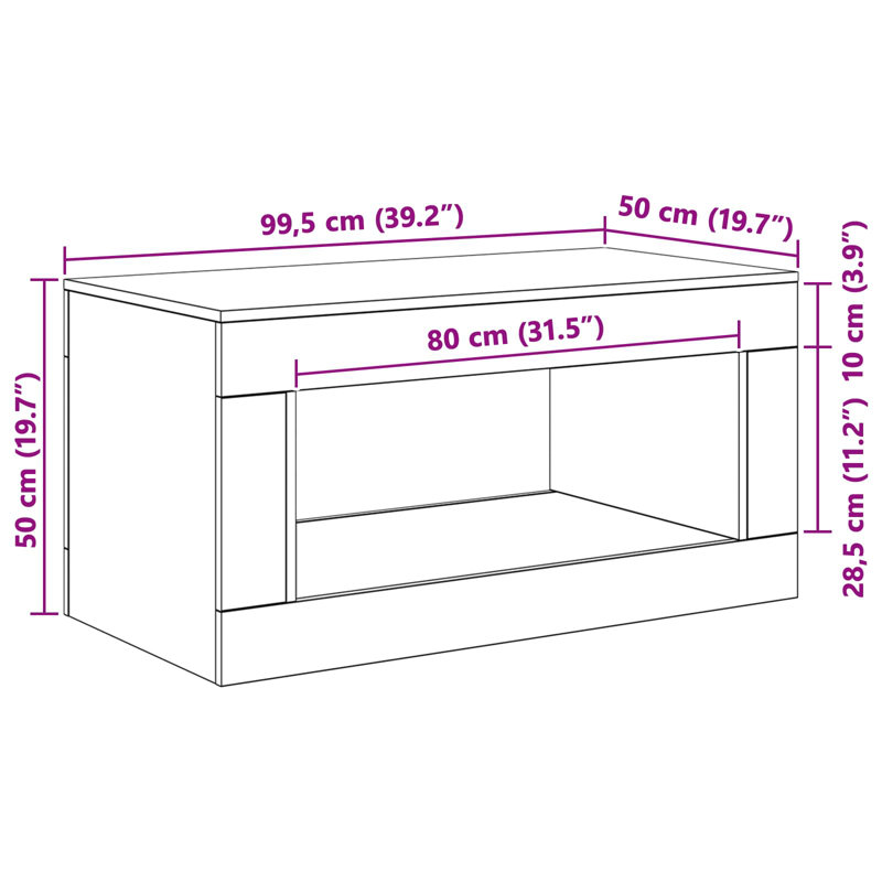 Coffee Table, Black Oak, Black Oak, Black Oak