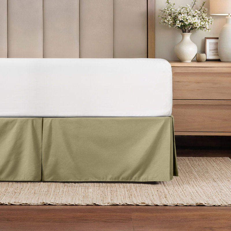Becky Cameron 14" Tailored Bed Skirt, Sage, Full