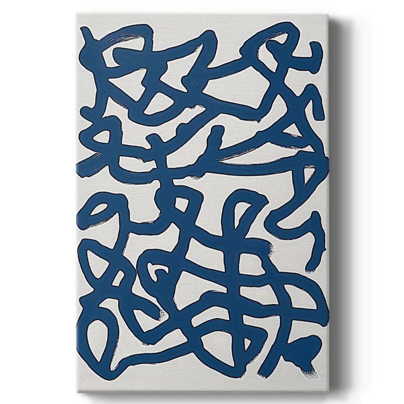 Toile tendue abstraite avec cadre CLxxxv - prêt à être accroché, H 18 po x l 12 po