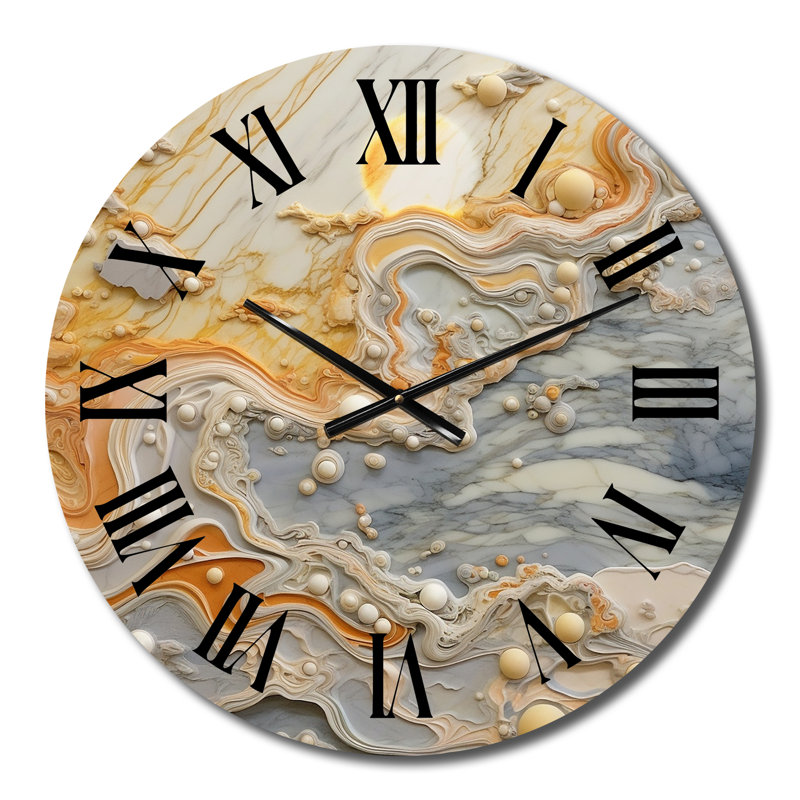 Horloge murale crème en métal, Petit