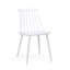 Chaises de salle à manger avec dossier à broches, 2 en blanc - Polypropylène, entretien facile pour une utilisation unique-507376656