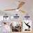 Hot sales 60 Inch Modern Ceiling Fan With 3 Color Dimmable 3 Solide Wood Blades Remote Control Reversible DC Motor With Led Light-117542396-117542399
