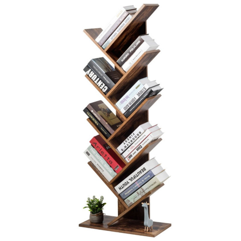 8-Tier Free Standing Tree Bookshelf